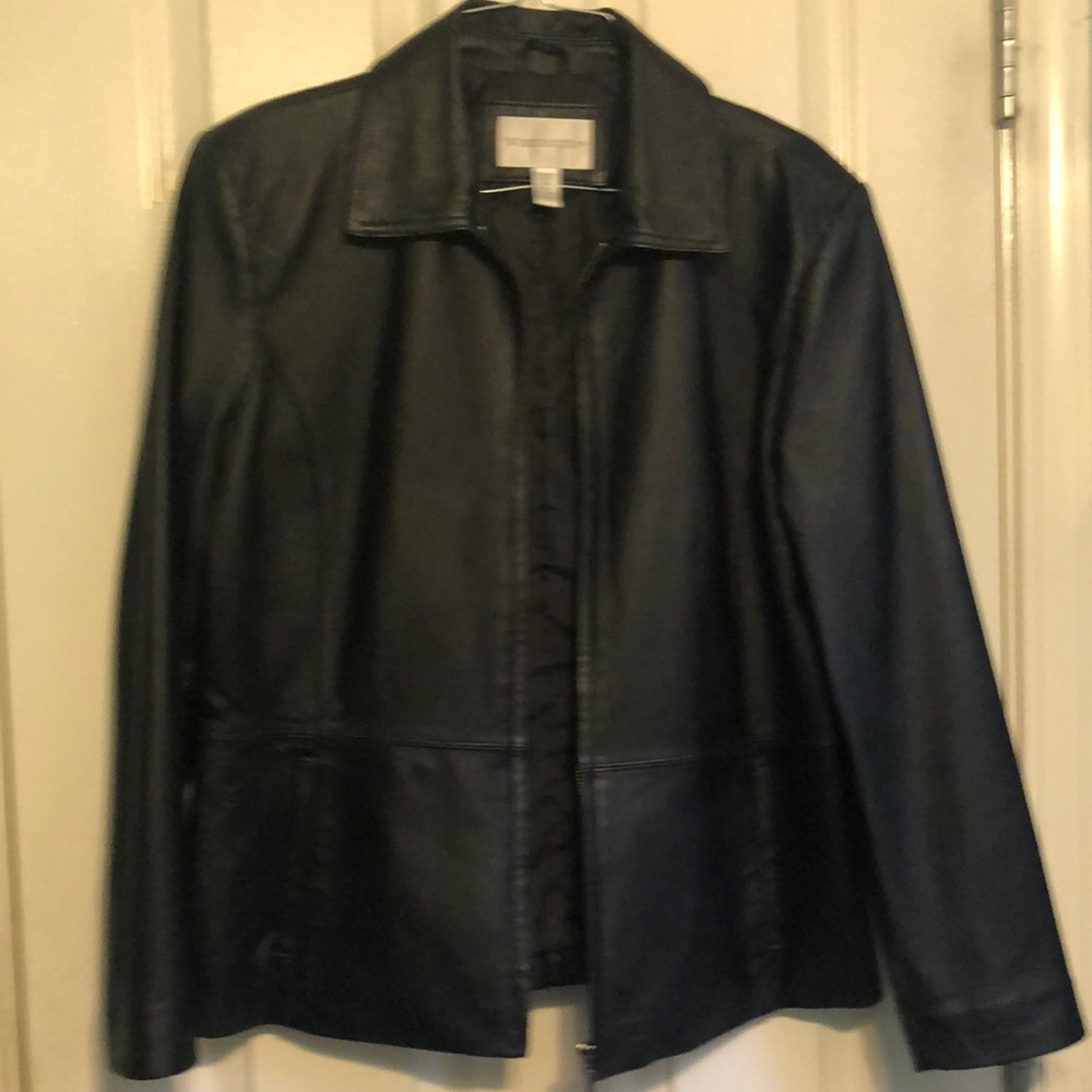 Women’s black genuine leather jacket